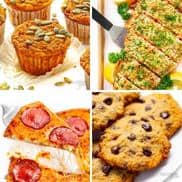 Nut free recipes collage.