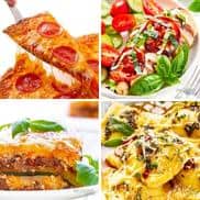 Italian recipes collage.